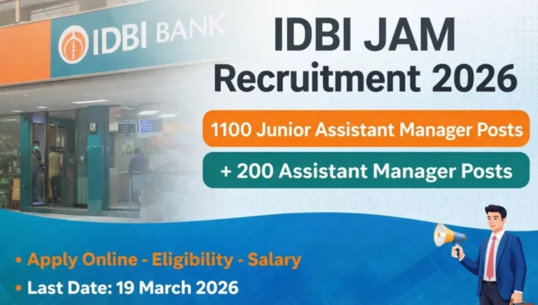IDBI JAM Recruitment 2026