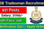 SSB Tradesman Recruitment 2026
